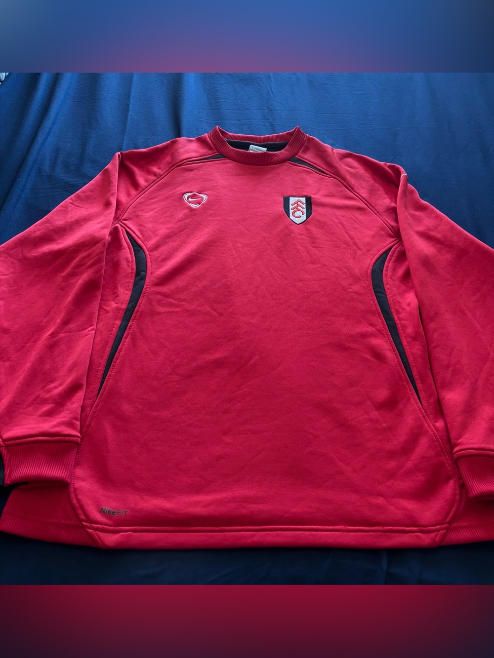 Vintage Original Nike Total 90 Fulham FC Soccer Sweatshirt Size XL